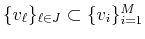 $ \{v_\ell\}_{\ell \in J} \subset \{v_i\}_{i=1}^M$