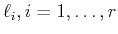 $ \ell_i, i=1,\ldots,r$